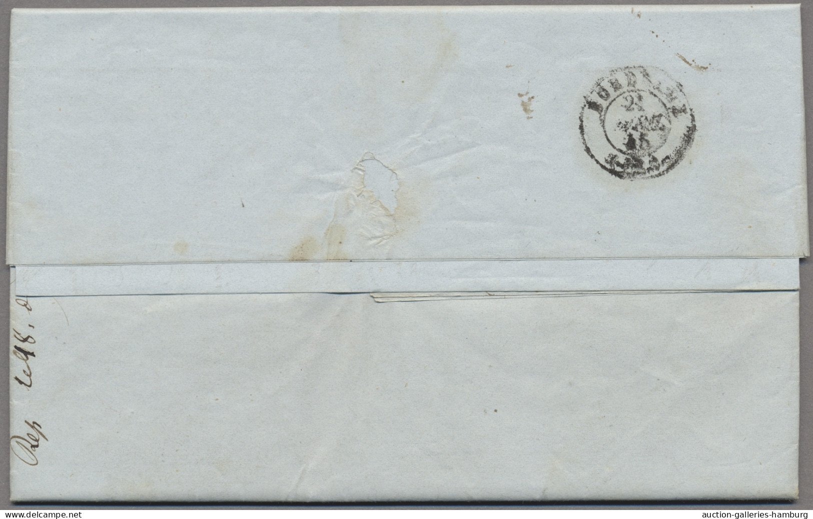 Senegal: 1849, 5-seitiger Brief Aus St. Louis Nach Bordeaux, Frz. Eingangsstempe - Other & Unclassified