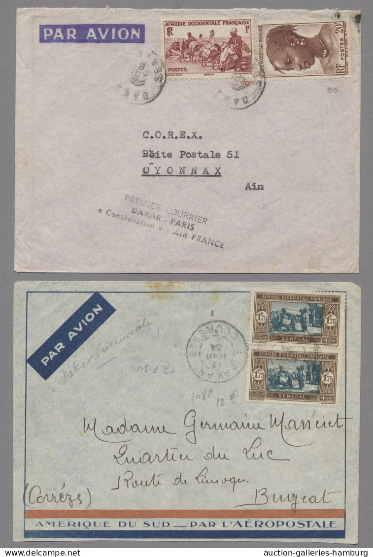 Senegal: 1947, 9.10., Erstflug Per Constellation Von Dakar Nach Paris, Mit Sonde - Senegal (1960-...)