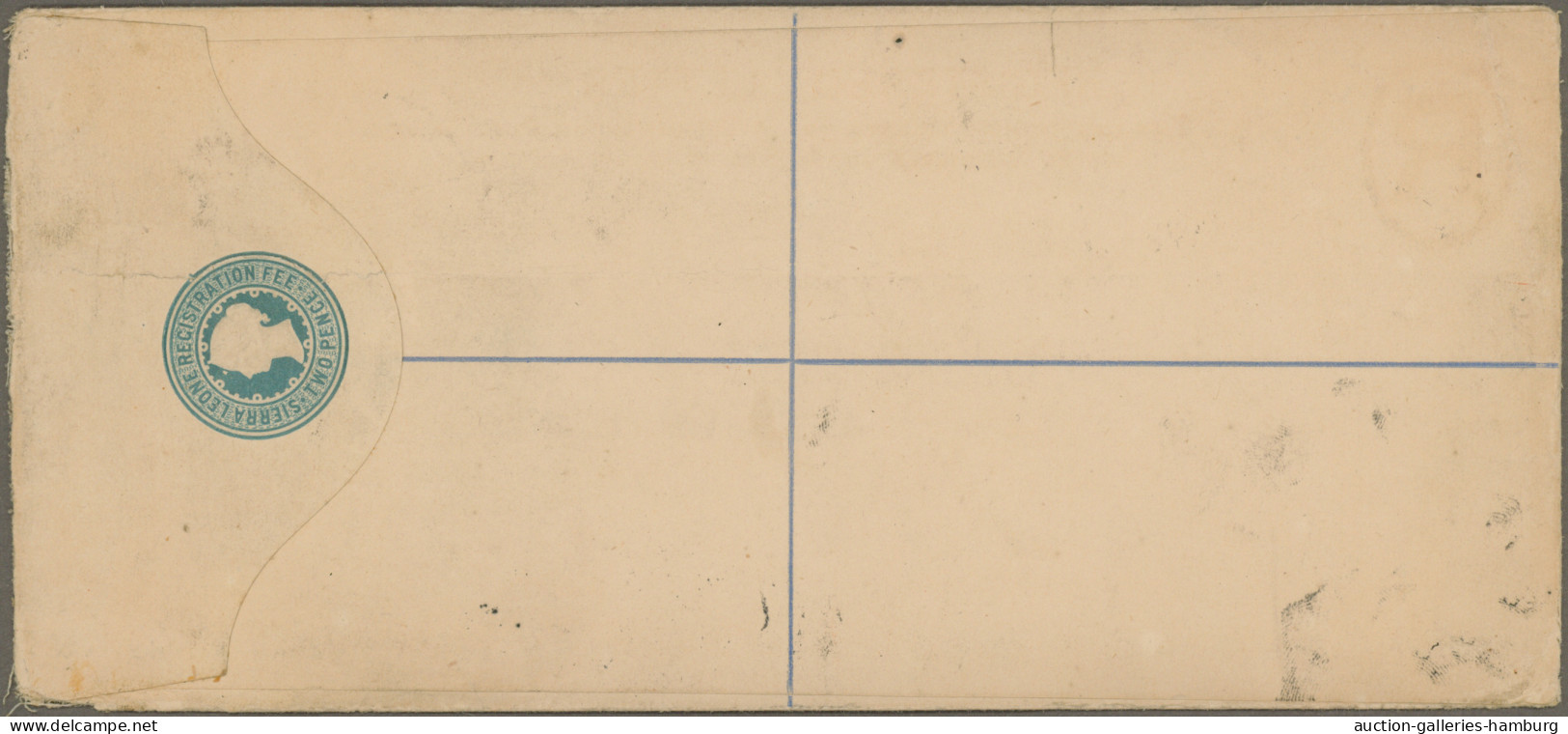 Sierra Leone - Postal Stationery: 1899, Registered Envelope QV 2d. Blue, Large S - Sierra Leone (1961-...)