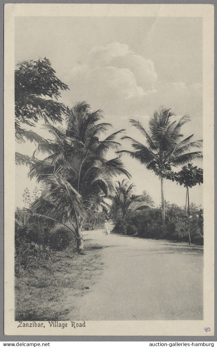 Zanzibar: 1914, Ansichtskarte Aus Zanzibar Nach Lübeck, Frankiert Mit Sultan Sey - Zanzibar (...-1963)