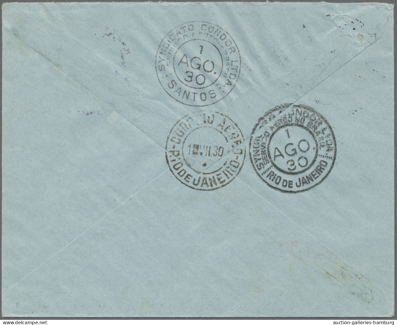 Bolivia: 1930, ERSTFLUG BOLIVIEN-BRASILIEN, Umschlag Des Lloyd Aereo Boliviano / - Bolivia