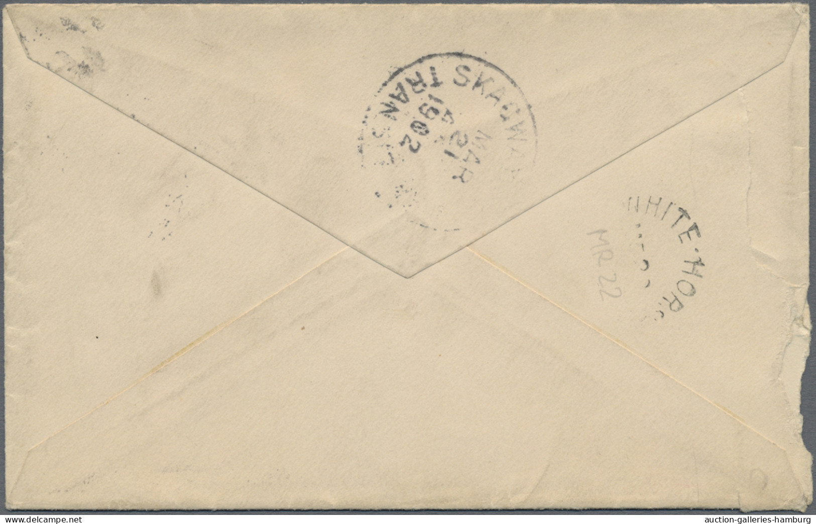 Canada: 1902, Five Fingers Coal Mine, Yukon Territory, Two Incoming Covers From - Cartas & Documentos