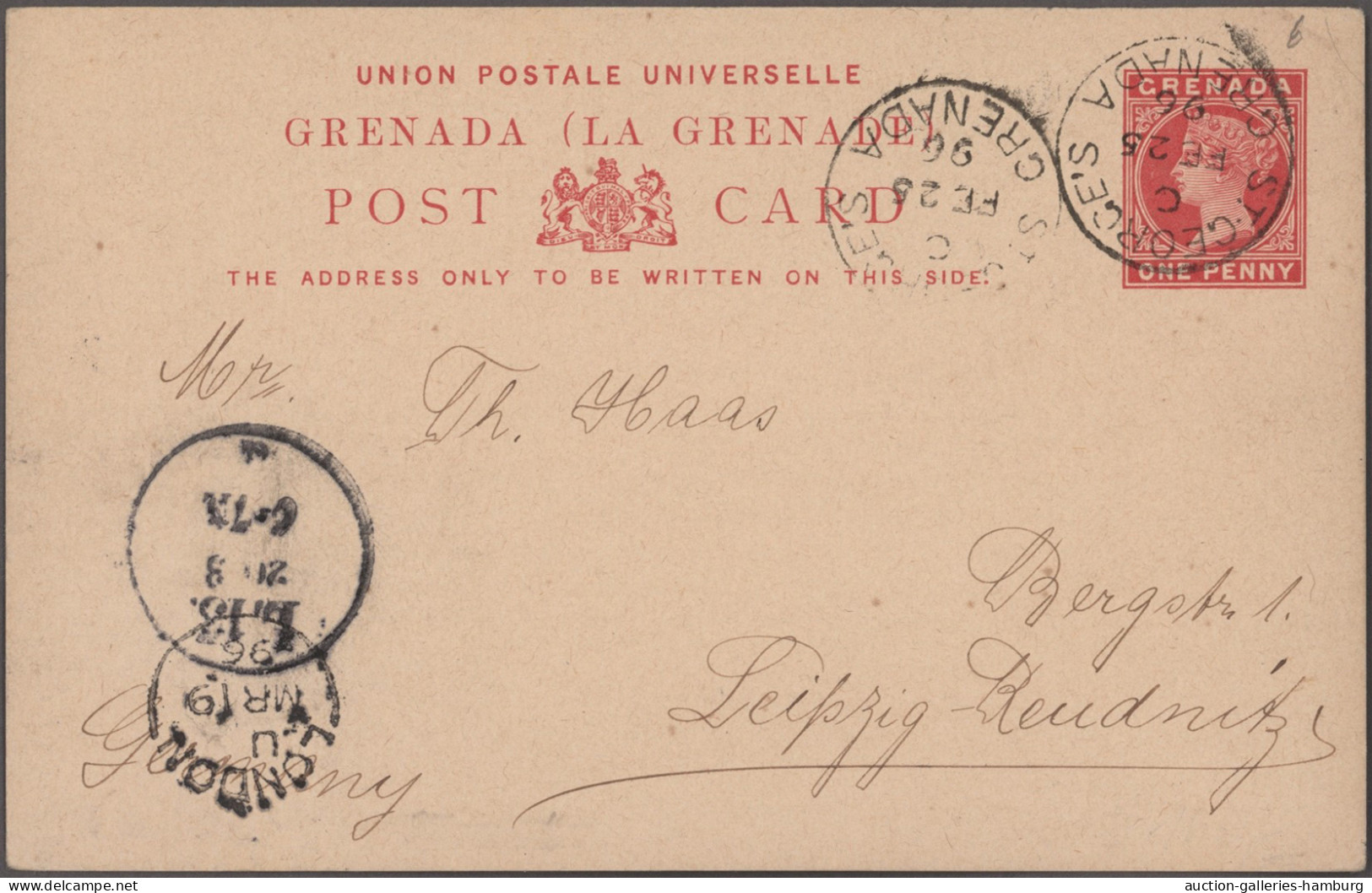 Grenada - Postal Stationery: 1891/1914, Posten Von Zwölf Gebrauchten Ganzsachen, - Granada (...-1974)