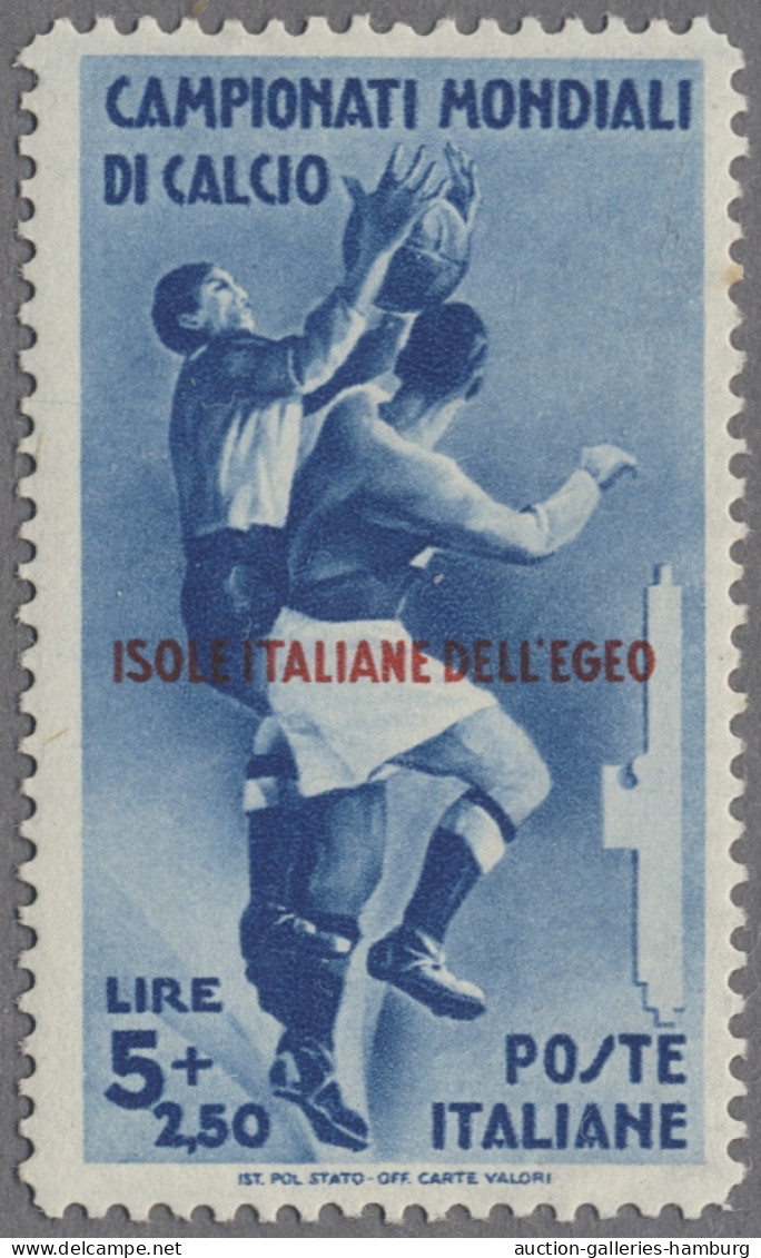 Aegean Islands: 1934, Fußball-Weltmeisterschaft In Italien, Der Komplette Satz V - Aegean