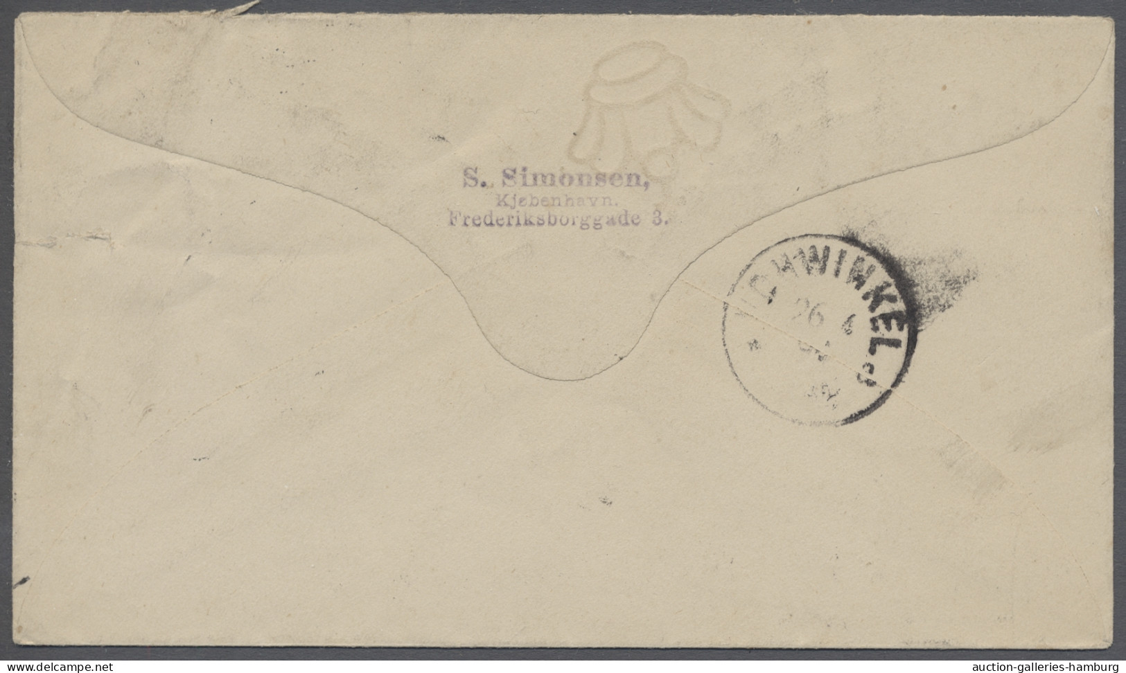Denmark - Postal Stationery: 1894, 4 Öre-Ganzsachenumschlag, Entwertet "KJOBENHA - Entiers Postaux