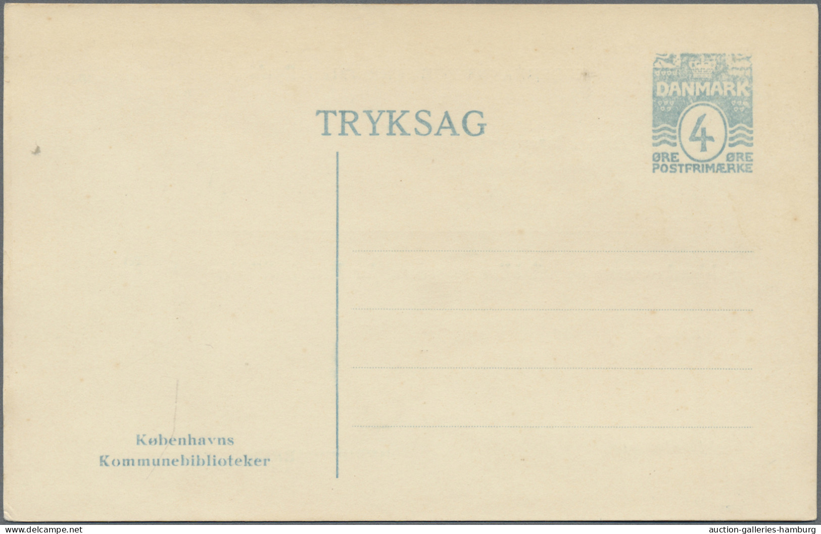 Denmark - Postal Stationery: 1931, Postkarte Der Kopenhagener Gemeinde-Bibliothe - Entiers Postaux