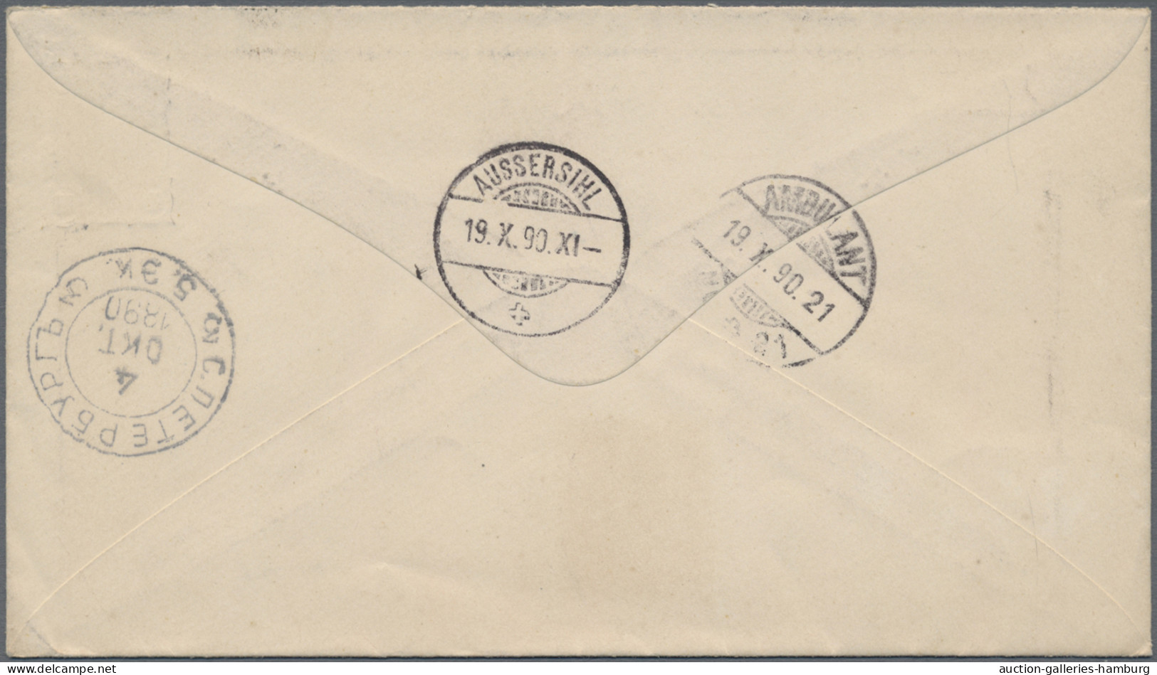 Finland - Postal Stationery: 1890-1891, Zwei Eingeschriebene Ganzsachenumschläge - Entiers Postaux