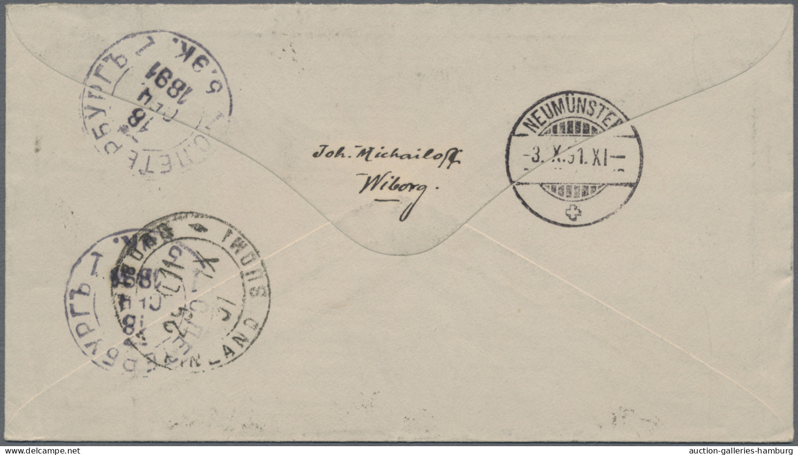 Finland - Postal Stationery: 1890-1891, Zwei Eingeschriebene Ganzsachenumschläge - Postal Stationery