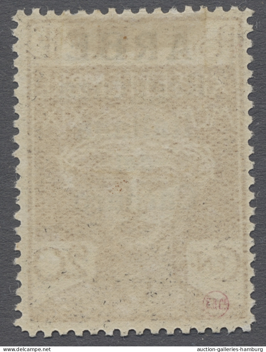 Fiume: 1920, Freimarke Mit Großem Aufdruck Für Die Insel Arbe. 20 Cent. Gelbbrau - Fiume