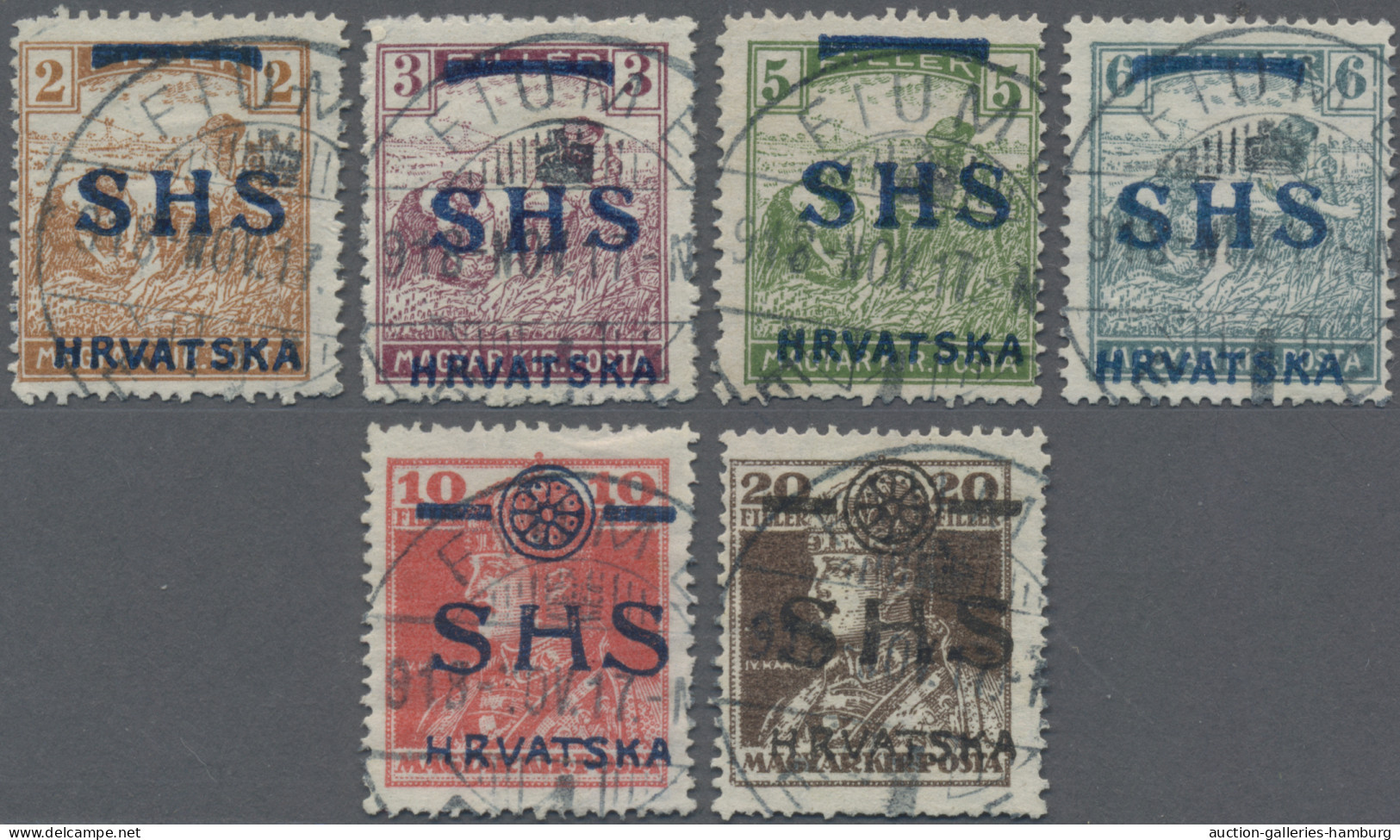 Fiume - Post Marks: 1918, SHS Overprints (Yugoslavia) On Hungary, Harvester 2f.- - Fiume