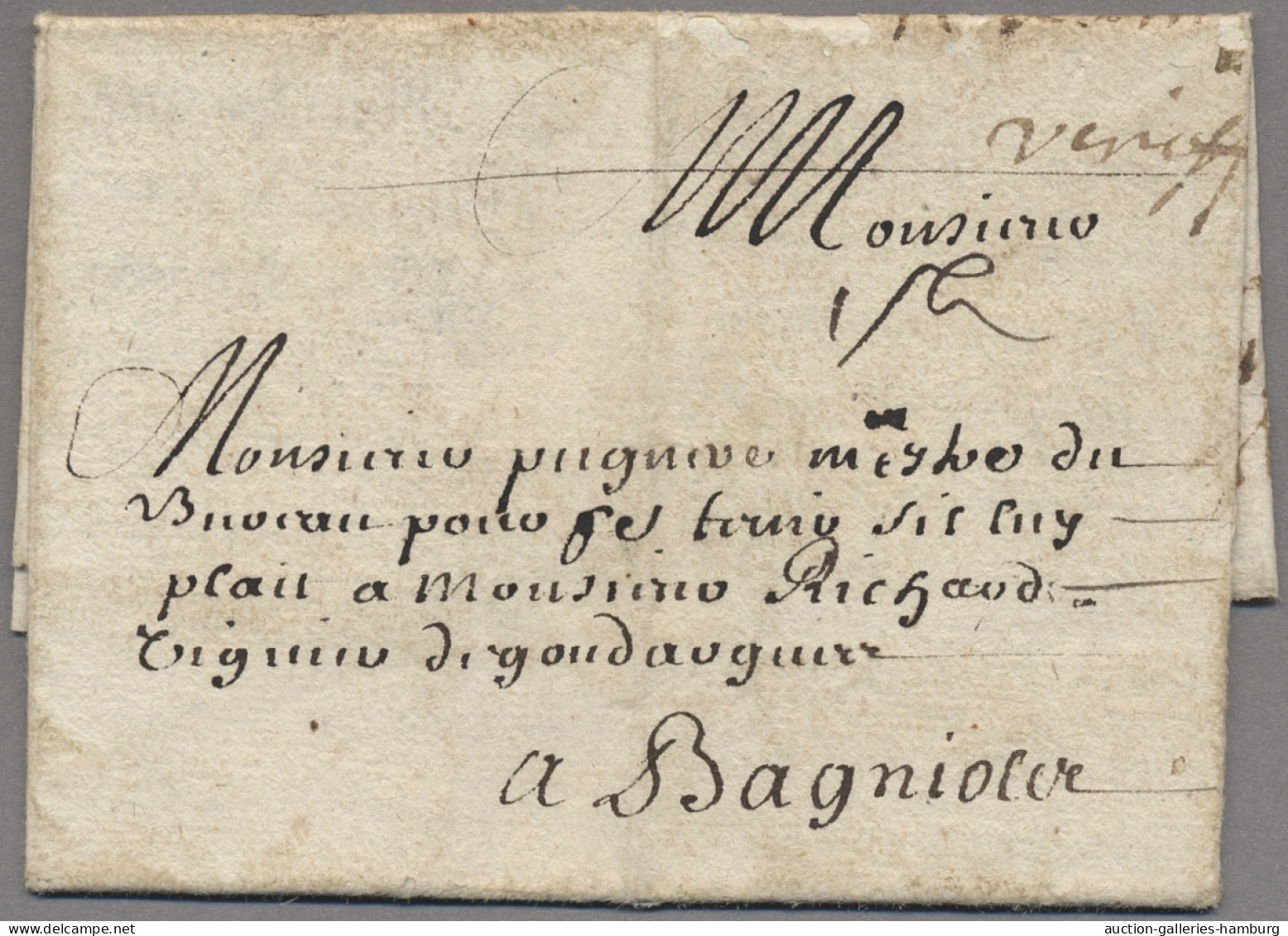 France -  Pre Adhesives  / Stampless Covers: 1665, 16.Juli, Sehr Früher Brief Vo - 1701-1800: Précurseurs XVIII