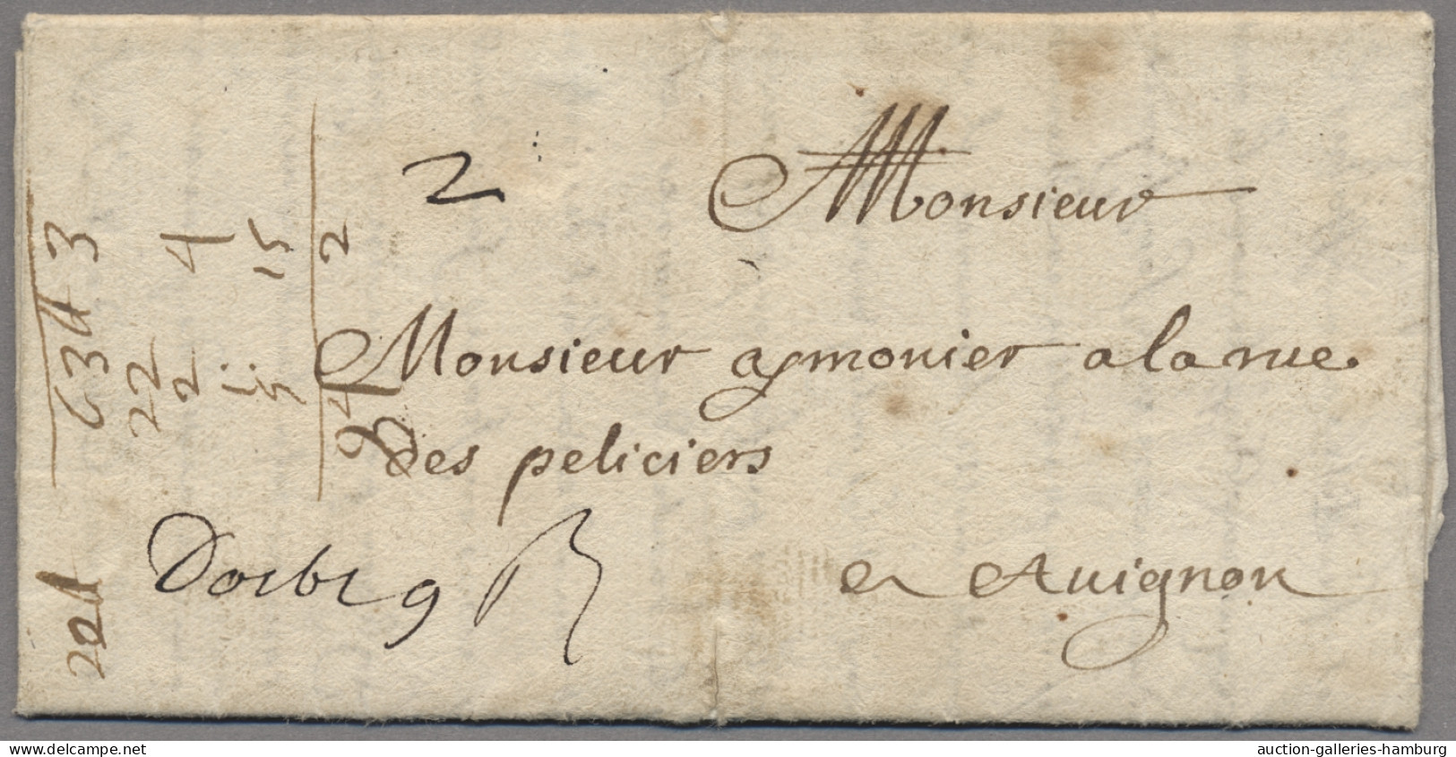 France -  Pre Adhesives  / Stampless Covers: 1667, 19.5., Brief Von MONTPELLIER - 1701-1800: Precursores XVIII