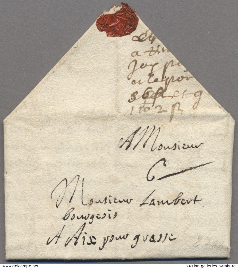 France -  Pre Adhesives  / Stampless Covers: 1671, 25.Sept., Brief Von PARIS Nac - 1701-1800: Precursors XVIII