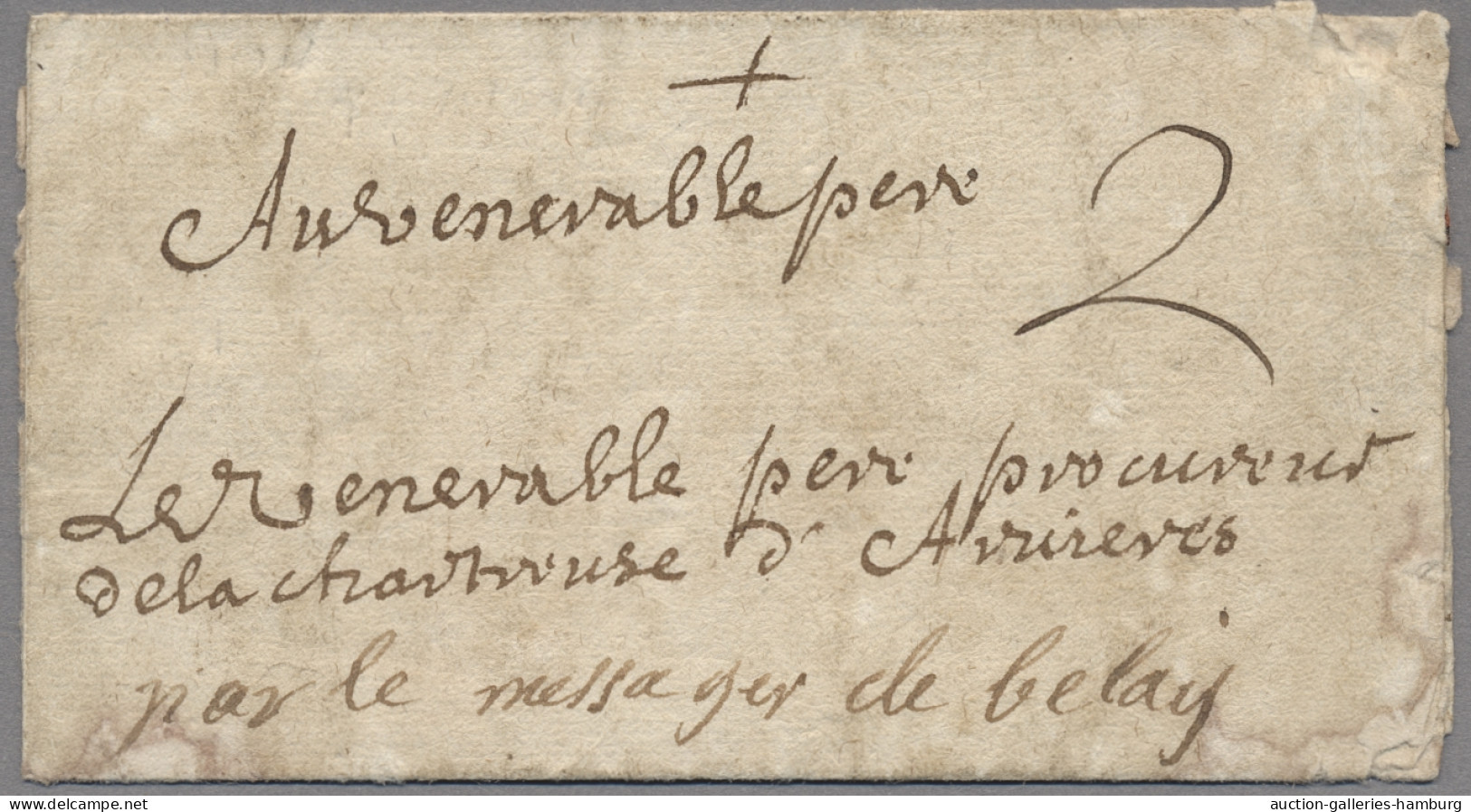 France -  Pre Adhesives  / Stampless Covers: 1694, 7.Sept., Brief Von DIJON Zum - 1701-1800: Precursors XVIII