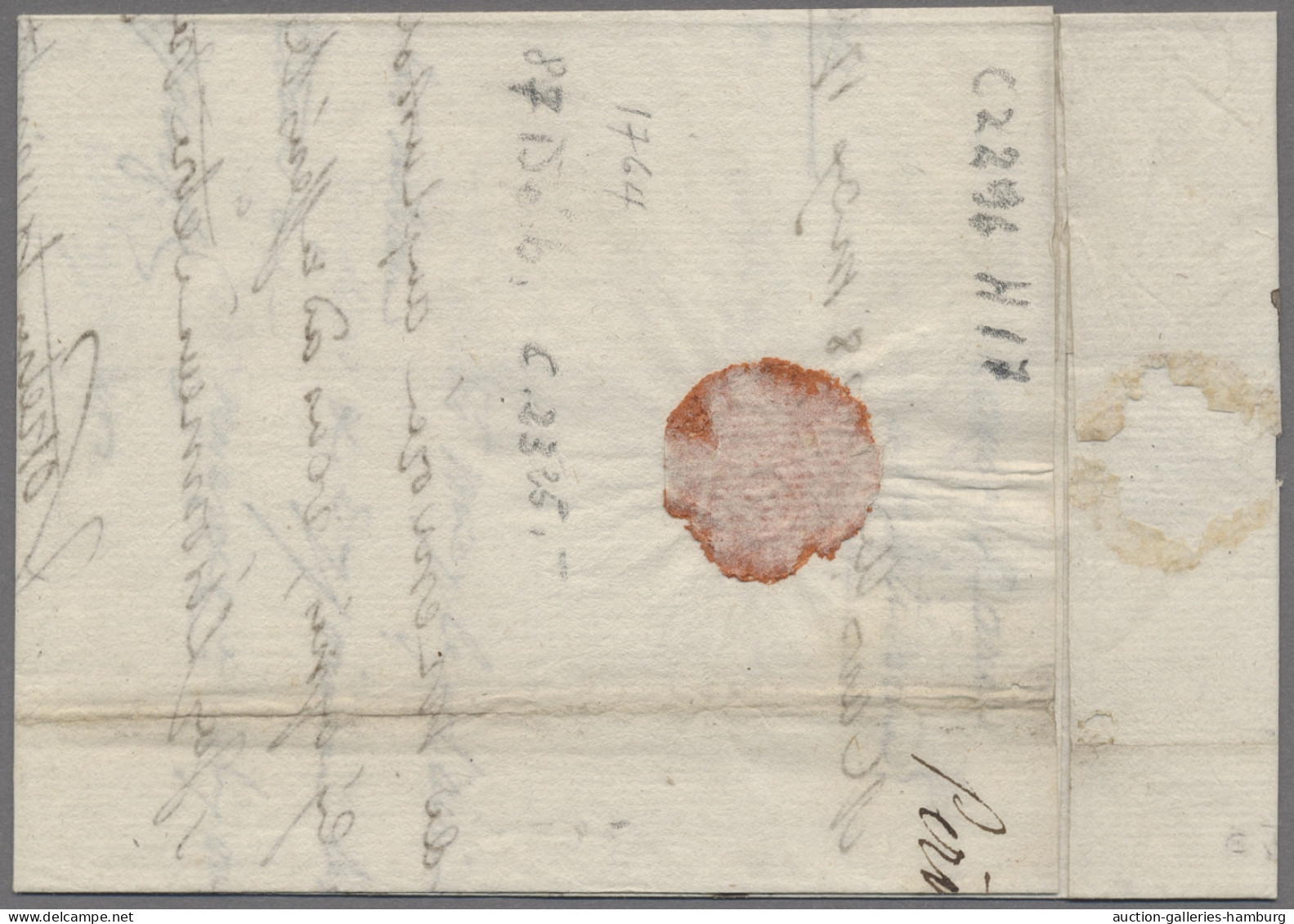 France -  Pre Adhesives  / Stampless Covers: 1764, Ein Sehr Früher "Deboursé"-Br - 1792-1815 : Departamentos Conquistados