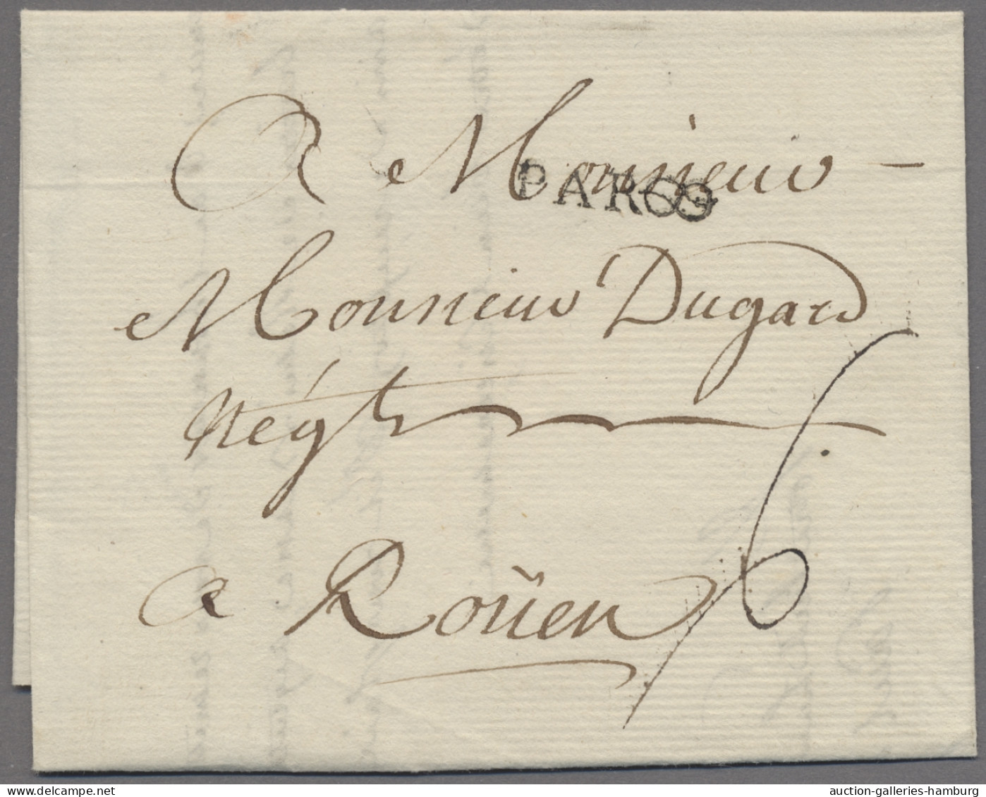France -  Pre Adhesives  / Stampless Covers: 1772-77, Drei Briefe Von Paris Nach - 1792-1815: Départements Conquis