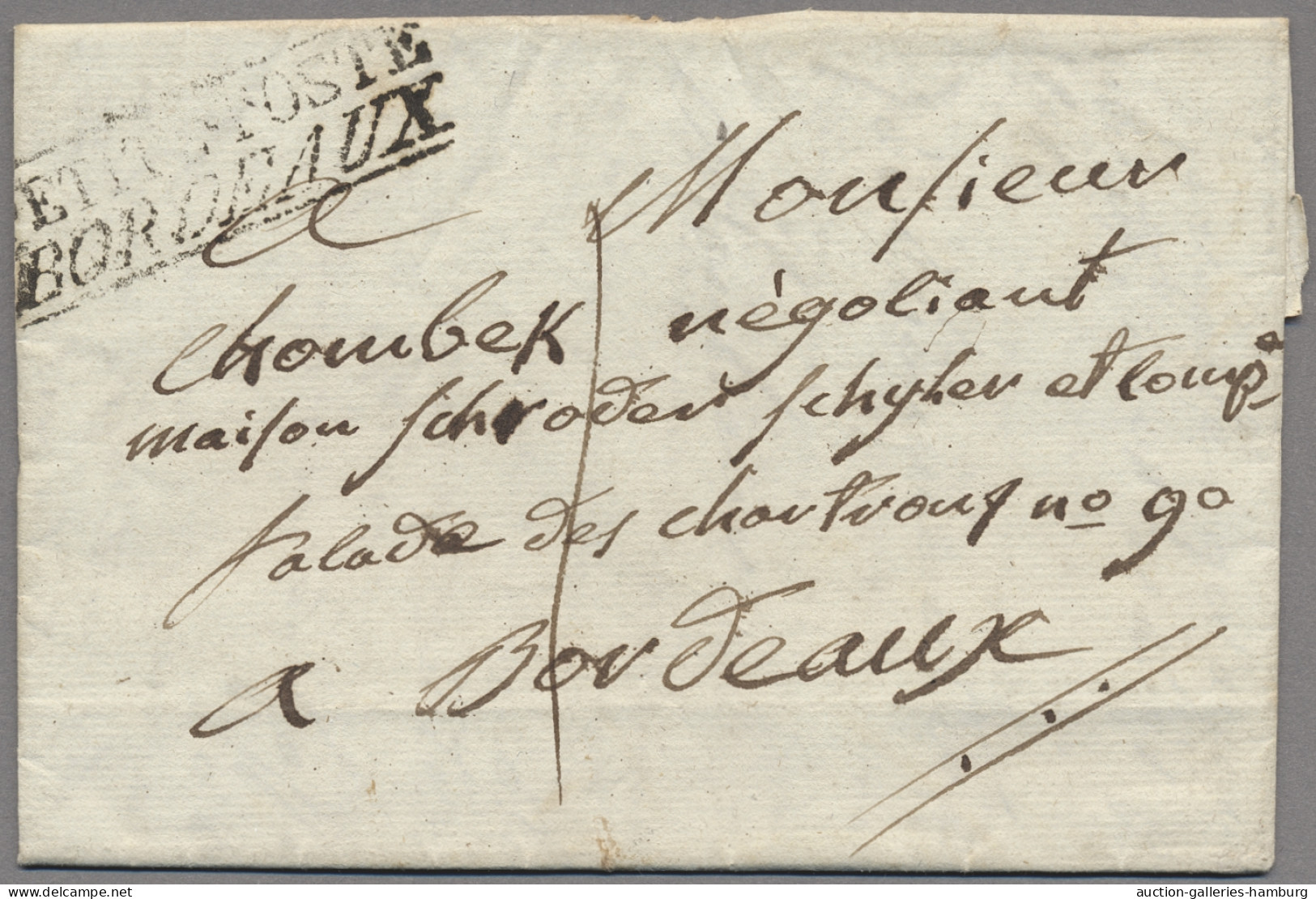 France -  Pre Adhesives  / Stampless Covers: PETITE POSTE, Vier Briefe (1776 Bis - 1792-1815: Départements Conquis