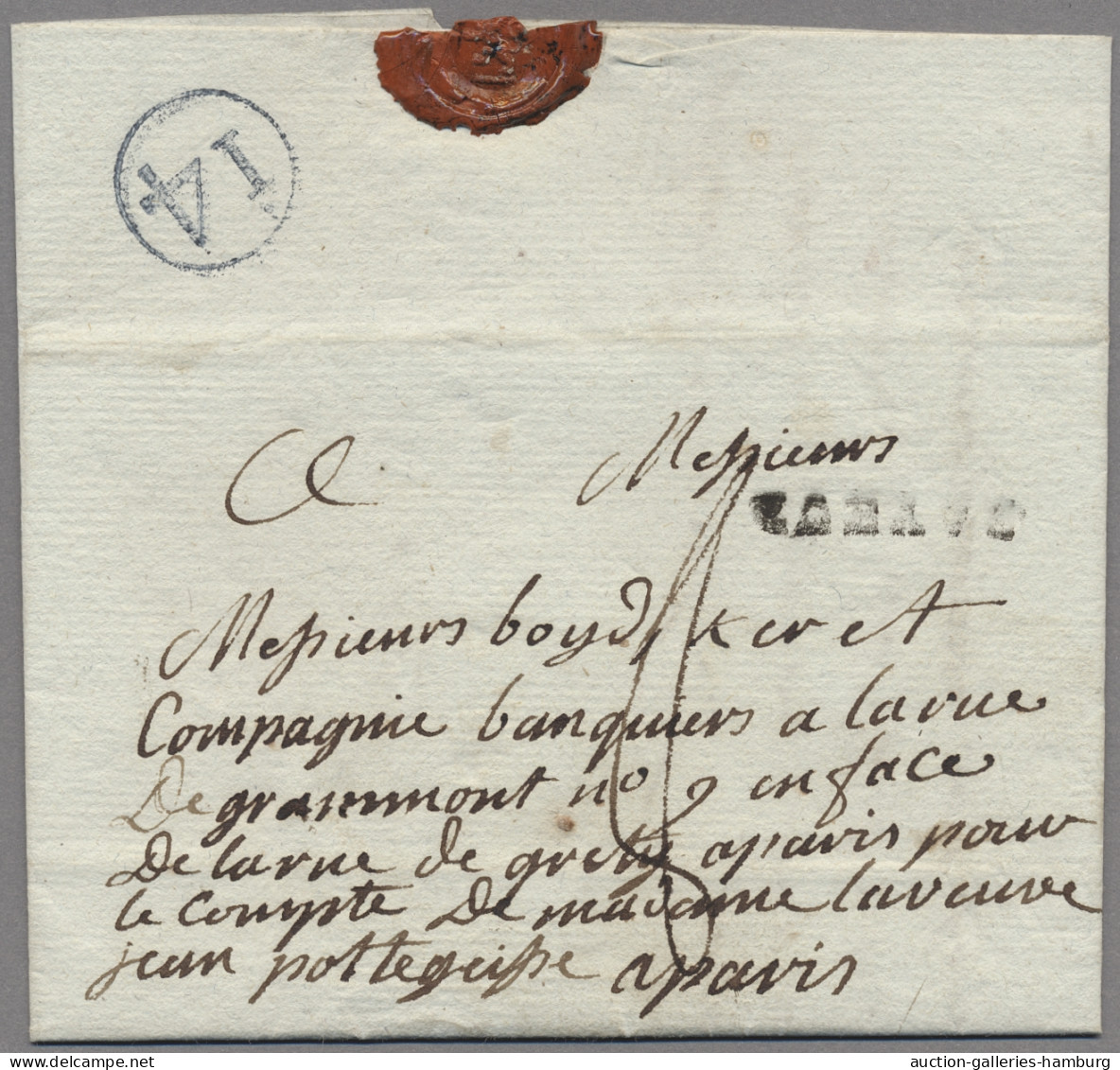 France -  Pre Adhesives  / Stampless Covers: 1791, Zwei Briefe Nach Paris Aus FO - 1792-1815: Départements Conquis