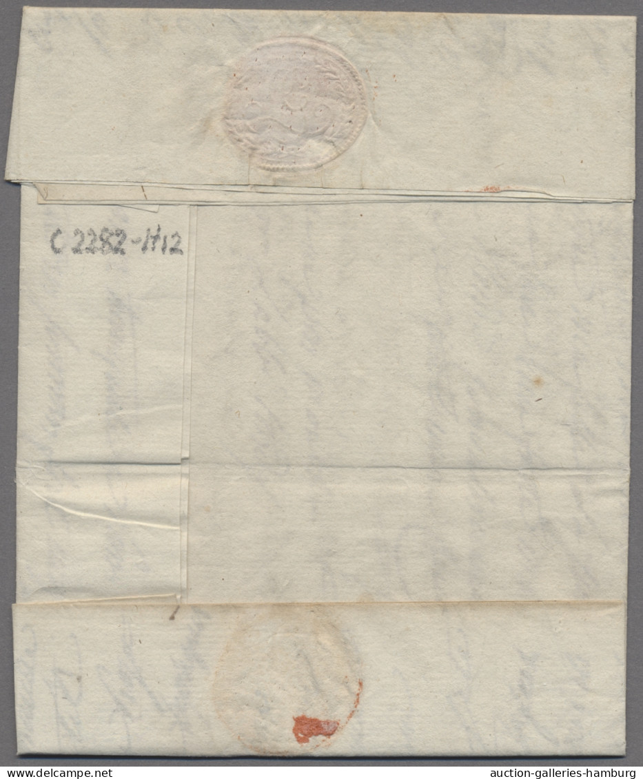 France -  Pre Adhesives  / Stampless Covers: 1815, 23.Aug., Brief Von Paris Nach - 1849-1876: Période Classique