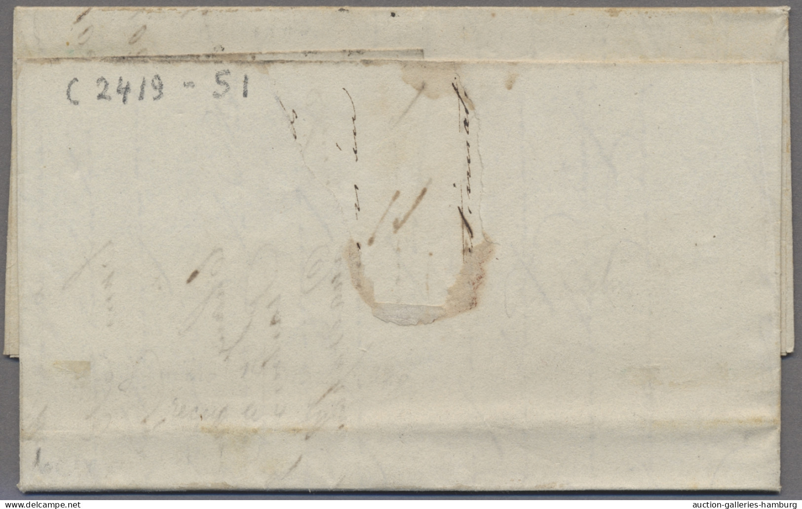 France -  Pre Adhesives  / Stampless Covers: 1820-1867, Eingangspost Aus ÜBERSEE - 1849-1876: Période Classique