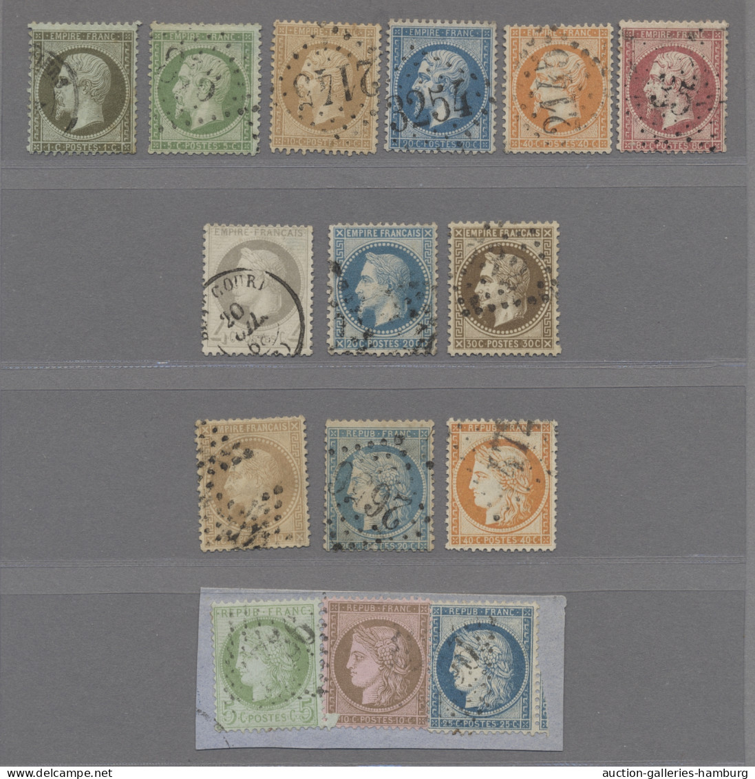 France: 1853-70, Napoléon III, Qualitätslos Von 14 Voll- Bis Breitrandigen Ungez - Used Stamps