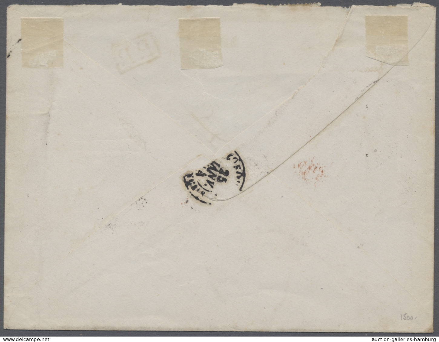 France: 1873, Dec 5, Pre-UPU Time. Letter From Paris Bearing 25c. Céres X4 (= 1 - Covers & Documents