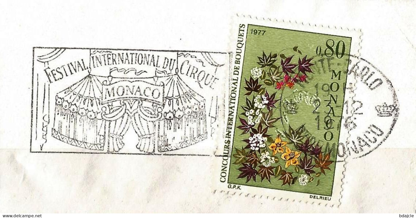 Monaco -  Flamme "Festival International Du Cirque Monaco" 1976 (sur Un Fragment) - Used Stamps