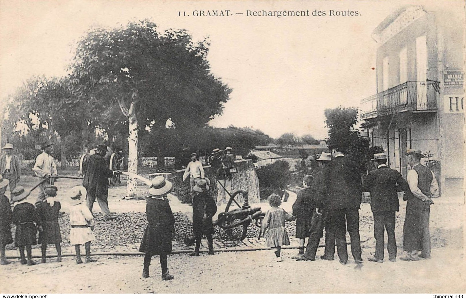 DEPT 46 GRAMAT RECHARGEMENT DES ROUTES  TRES BELLE  ANIMATION 9X14 REIMPRESSION DE CARTES ANCIENNES - Gramat