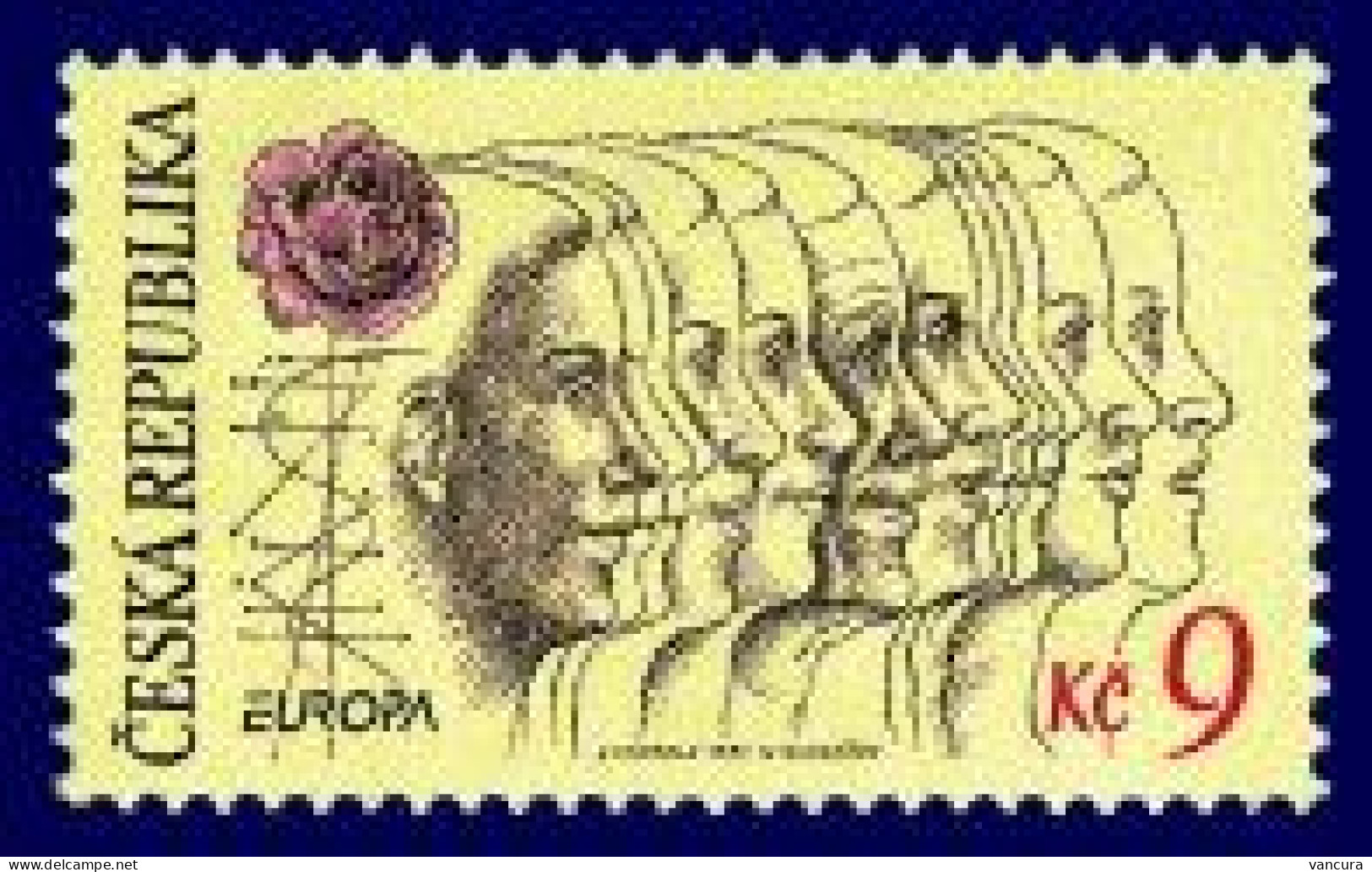 ** 76-7 Czech Republic EUROPA 1995 Buterfly Rose - 1995