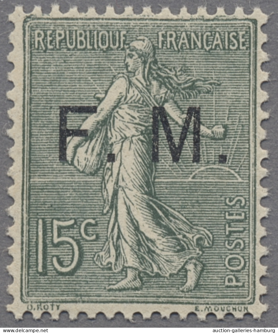 France - Field Post: 1901-1906, Drei Der Ersten Vier Militärpostmarken, Jeweils - Timbres De Franchise Militaire