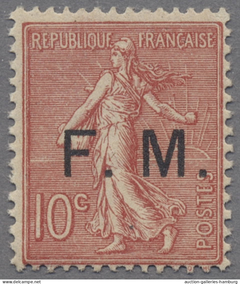 France - Field Post: 1901-1906, Drei Der Ersten Vier Militärpostmarken, Jeweils - Timbres De Franchise Militaire