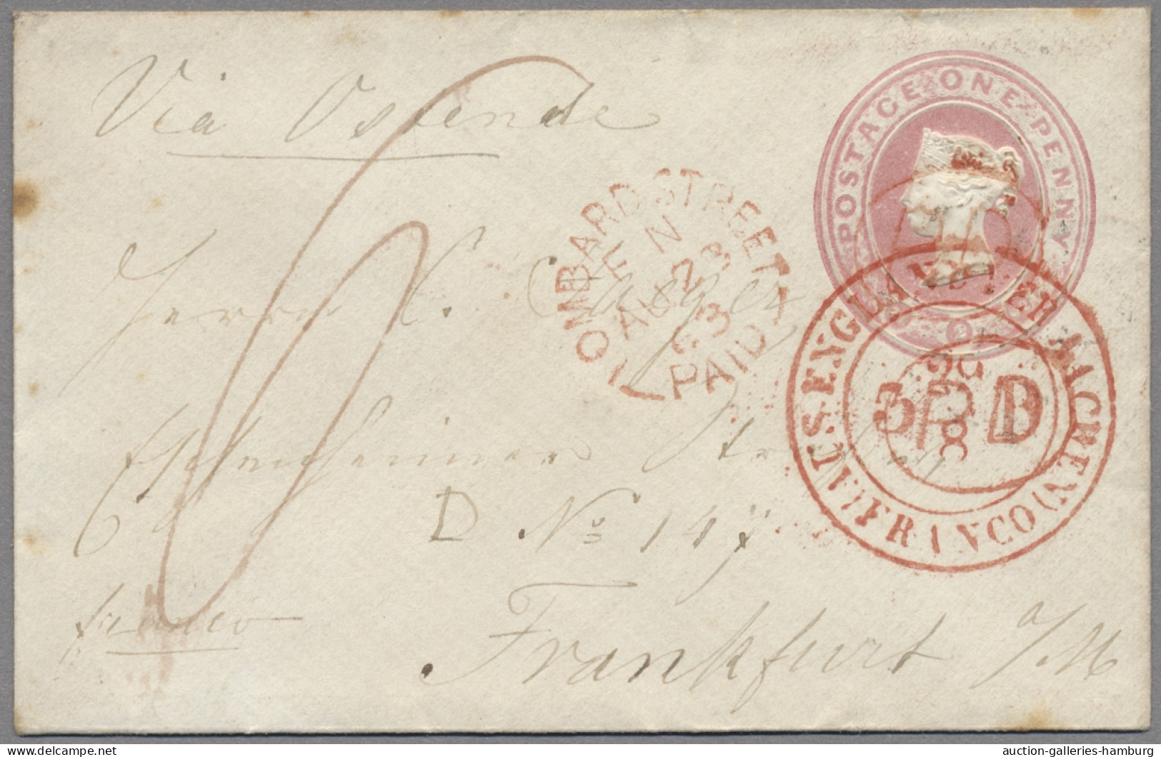 Great Britain - Postal Stationary: 1841-1910, Drei Interessante Stücke, Dabei Pr - Other