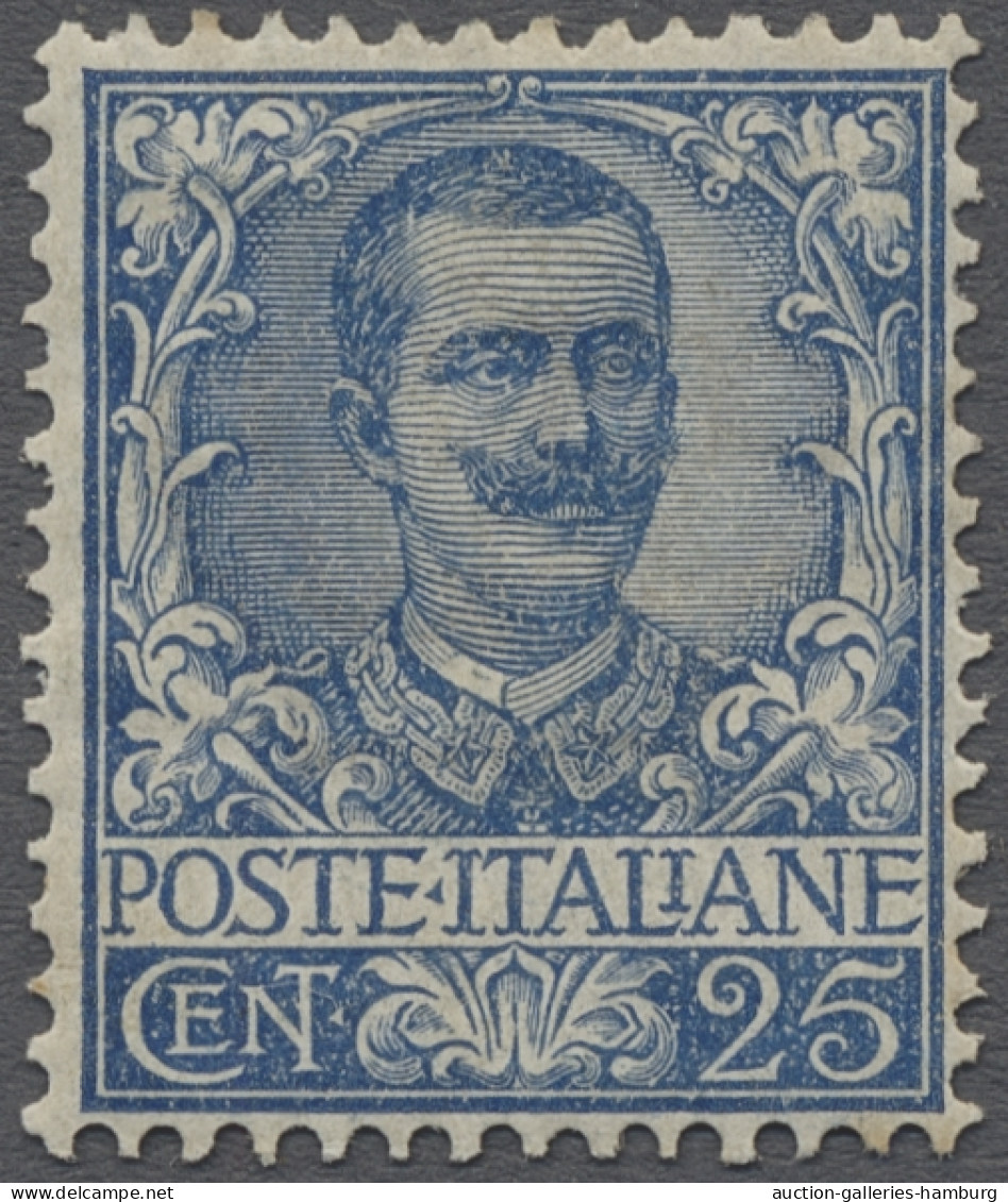 Italy: 1901, Floreale, Viktor Emanuel III., 25 C. Hellblau, Sauber Ungebraucht M - Mint/hinged