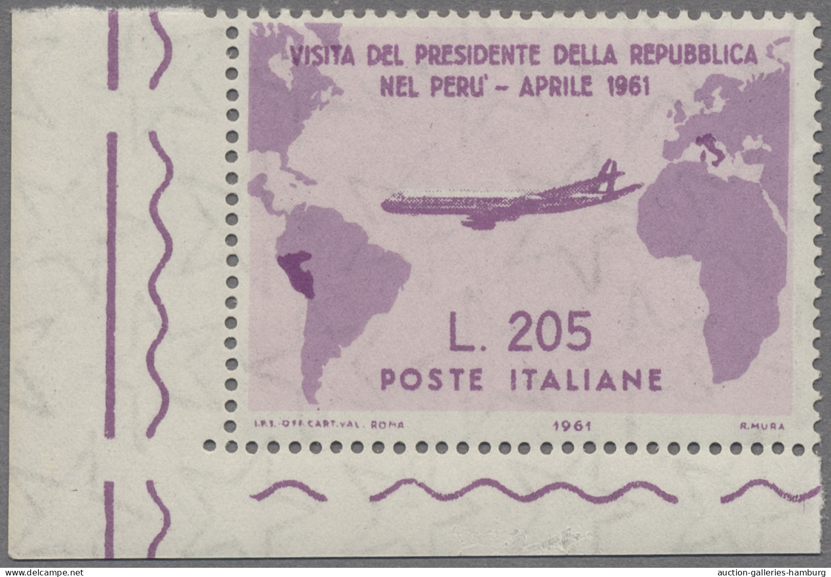 Italy: 1961, "Gronchi Rosa", MNH Corner Sheet, Luxus Quality, Raybaudi Photo Cer - 1961-70: Neufs