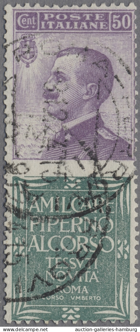 Italy - Se-tenants: 1924-25, "Pubblicitari", The Complete Issue (Michel 130/R1-8 - Other