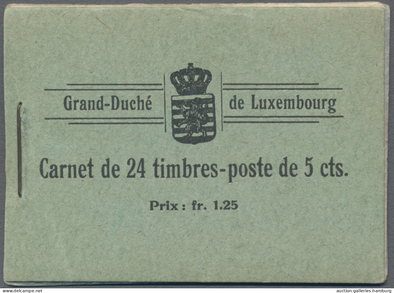 Luxembourg: 1895, Definitives Grand Duke Adolph, 1.25fr. Booklet Comprising Four - Other & Unclassified