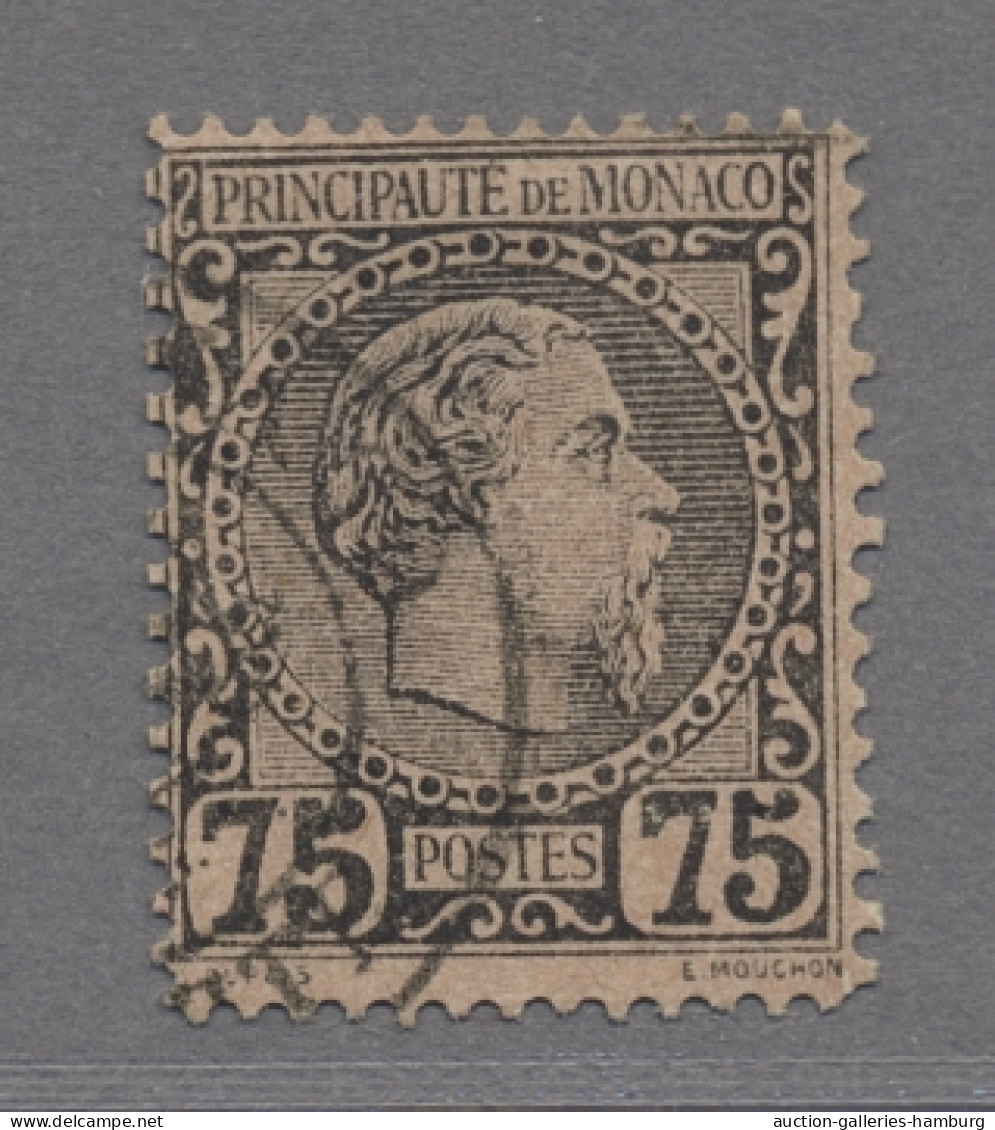 Monaco: 1885, 1-3 Ungebraucht Orig.G. Sowie Nr. 4-8 Gestempelt, Pracht, Mi. 446 - Used Stamps