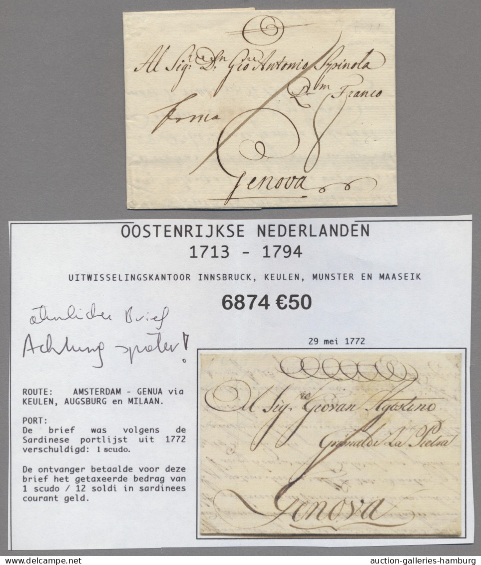 Netherlands -  Pre Adhesives  / Stampless Covers: Three 18th Century`s ELs: 1748 - ...-1852 Prephilately