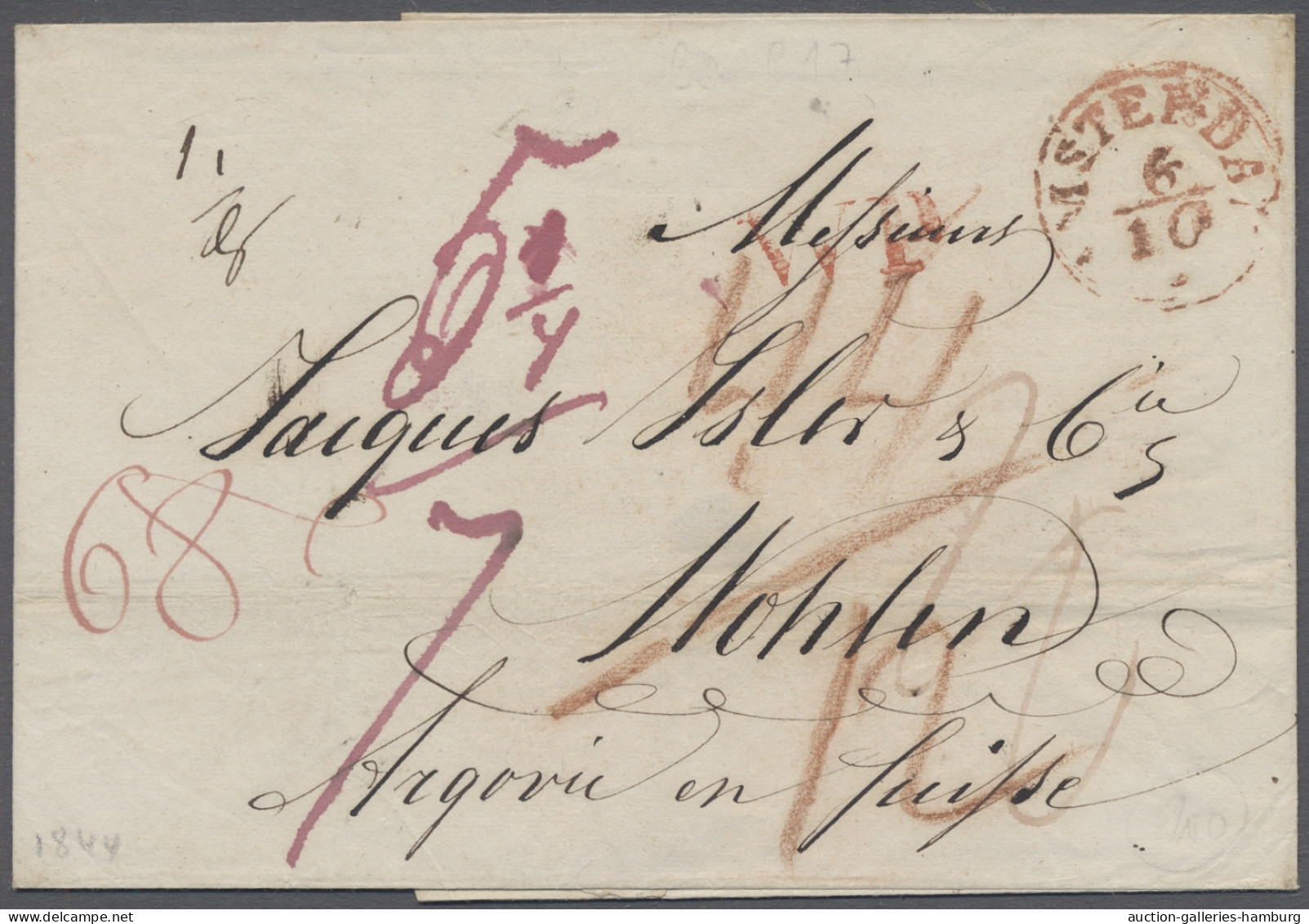 Netherlands -  Pre Adhesives  / Stampless Covers: 1824-46, Nine Entire Letters A - ...-1852 Prephilately