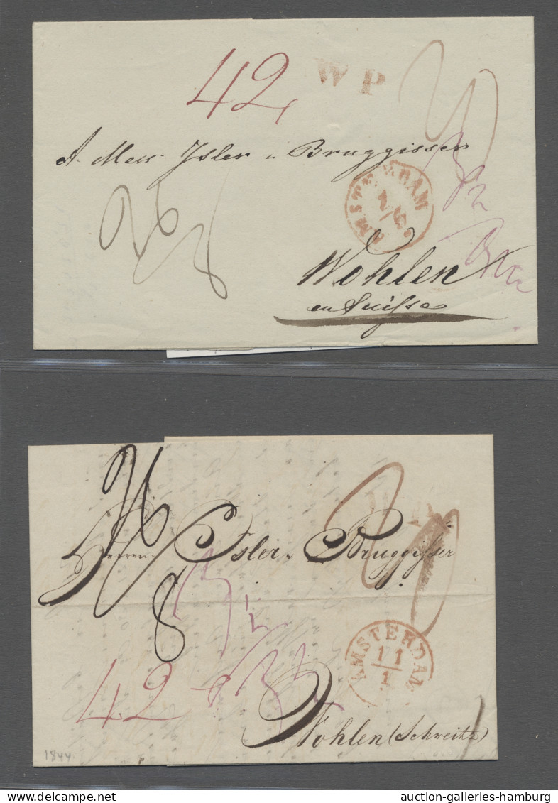 Netherlands -  Pre Adhesives  / Stampless Covers: 1824-46, Nine Entire Letters A - ...-1852 Prephilately