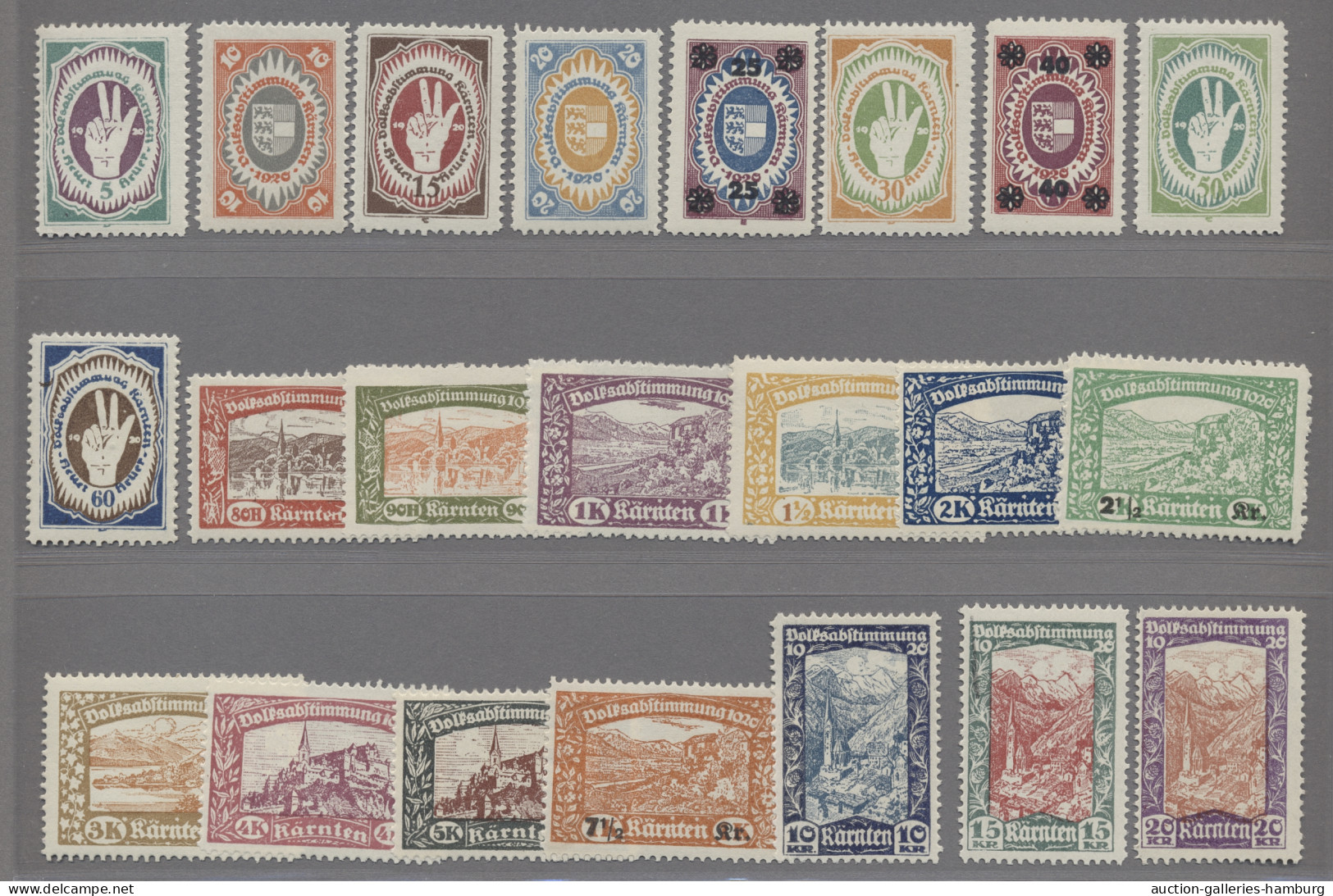 Österreich: 1920, Volksabstimmung In Kärnten, 22 Nicht Zur Ausgabe Gelangte Mark - Unused Stamps