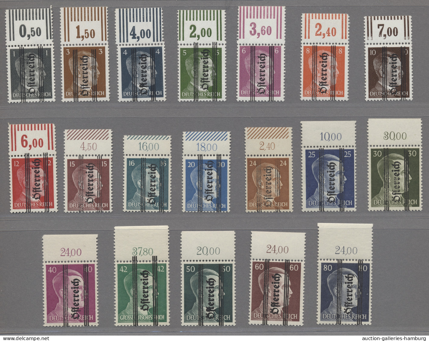 Österreich: 1945, Grazer Aushilfsausgabe 1 Bis 80 Pfg. Komplett, Jeweils Vom Obe - Unused Stamps