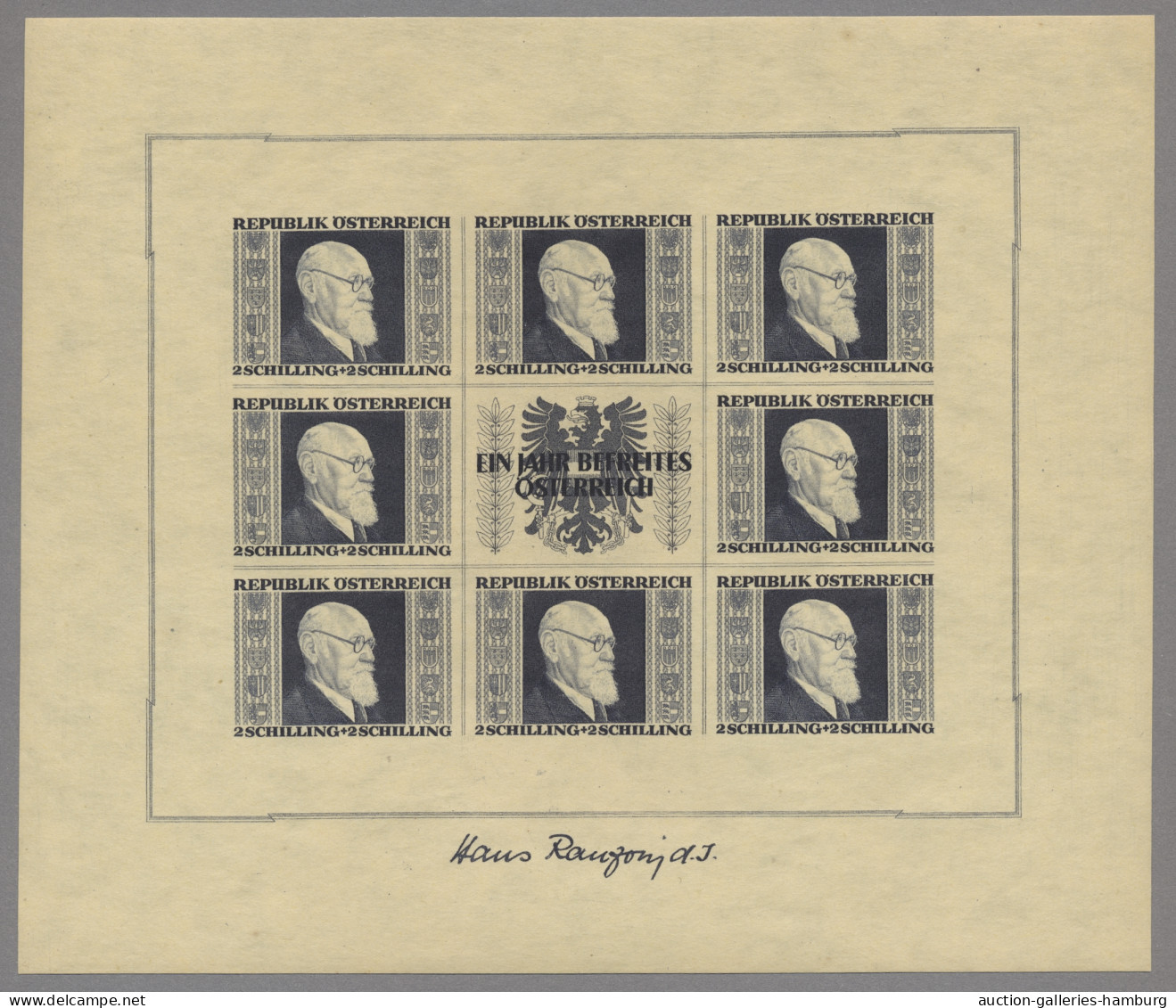Österreich: 1946, Renner Blocks Postfrisch, Tadellos, Geprüft Sorani, Mi. 2400 E - Unused Stamps