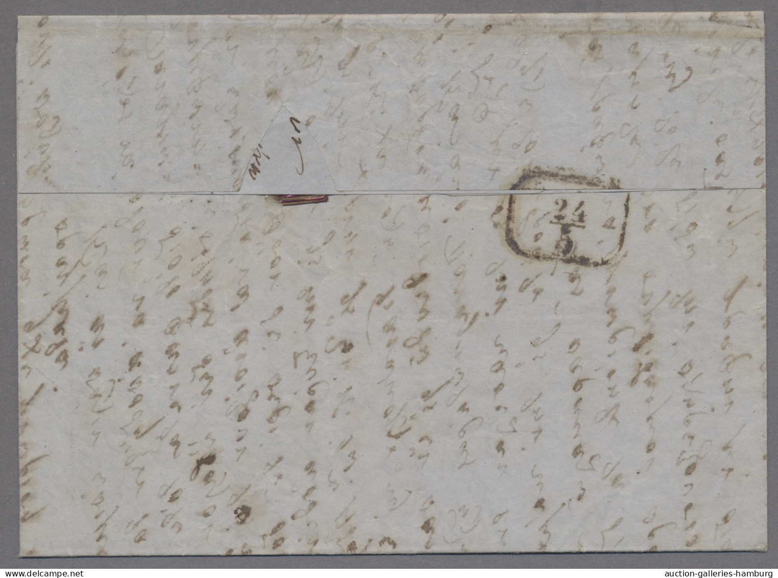 Österreichische Post In Der Levante: 1860, L3 LETTERE ARRIVATE/COL VAPORE/DAL LE - Eastern Austria