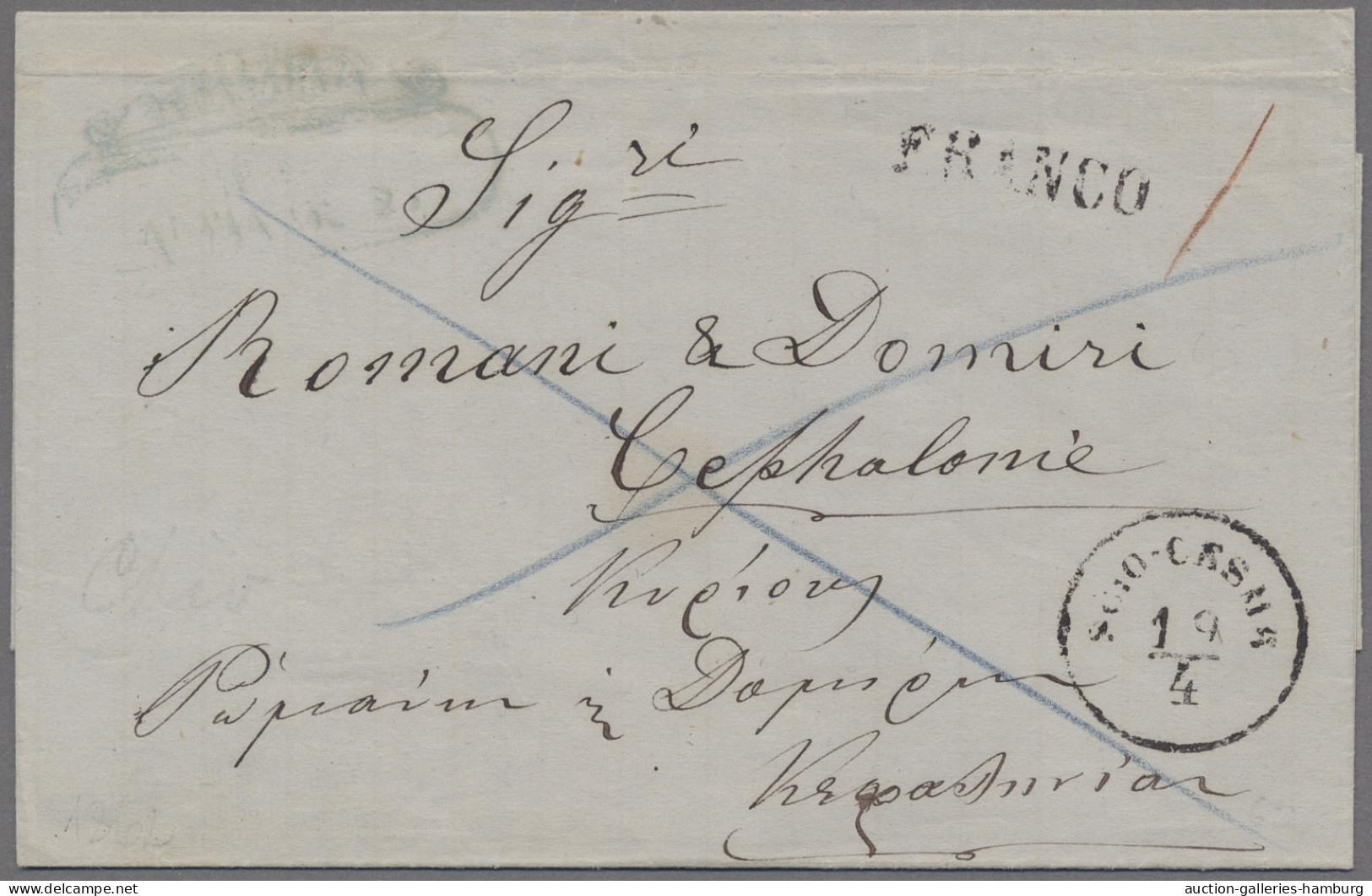 Österreichische Post In Der Levante: 1862, SCIO-CESME 19/4 Ekr U. Nebenges. FRAN - Eastern Austria