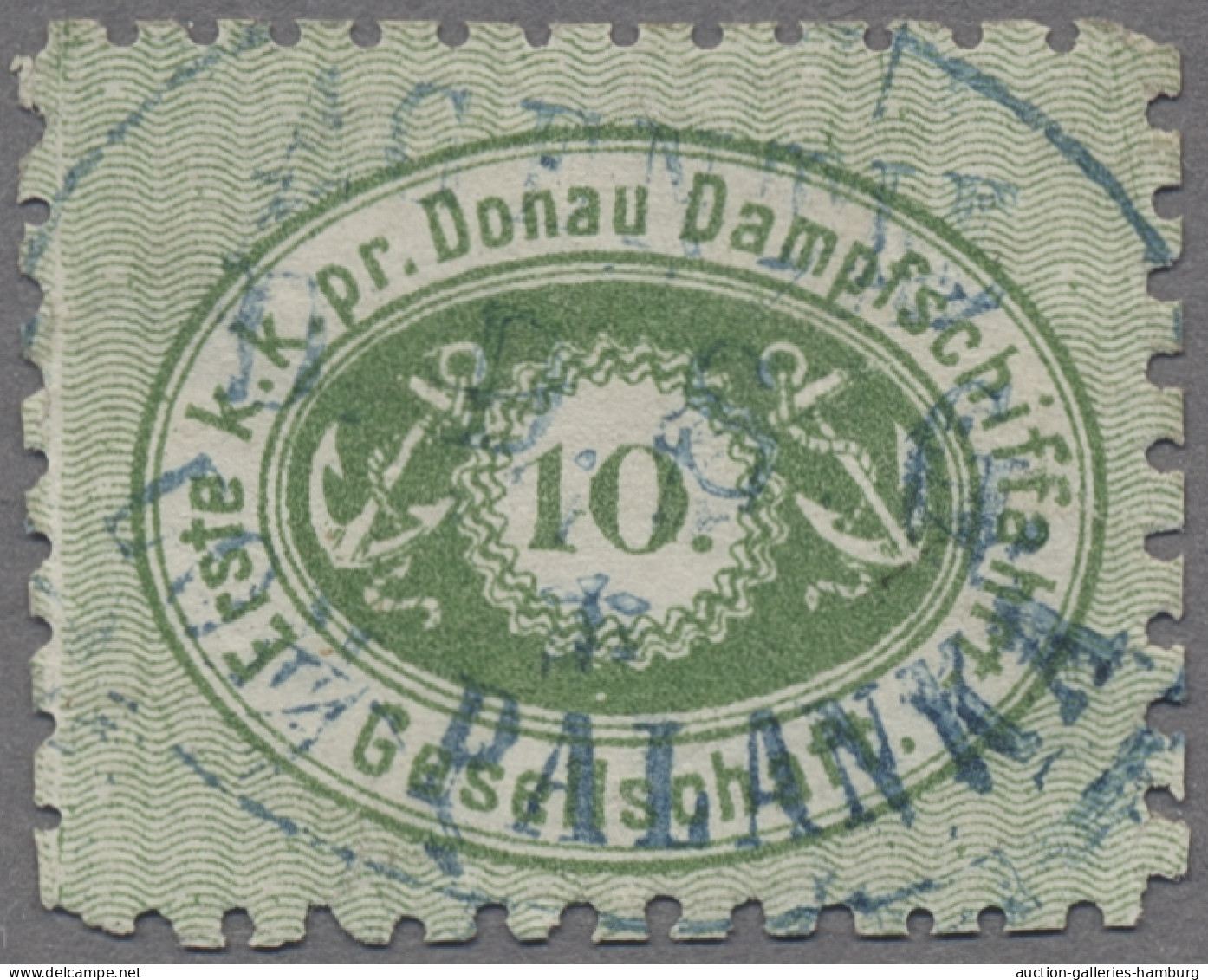 Österreich - Donau-Dampfschifffahrtsgesellschaft: 1866/67, 17 (Kr) Rot Mit Ovals - Other
