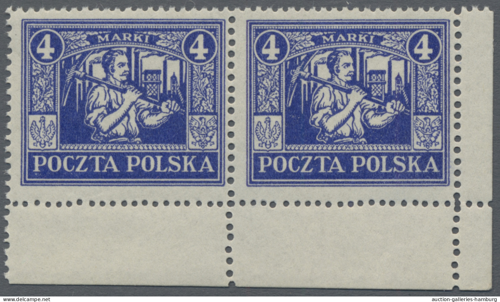 Poland: 1922-1923, Reguläre Ausgabe 20 Werte Doppelt Komplett (meist In Paaren). - Autres & Non Classés
