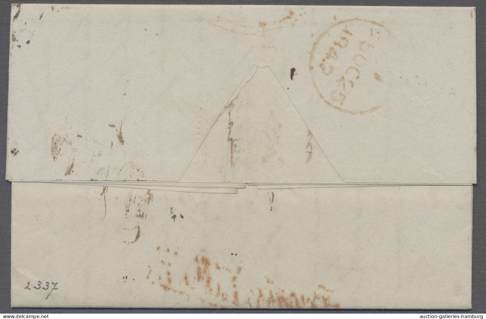 Portugal -  Pre Adhesives  / Stampless Covers: 1842, EL From Lisbon Addressed To - ...-1853 Prefilatelia