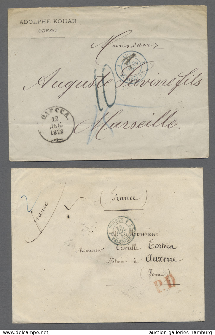 Russia -  Pre Adhesives  / Stampless Covers: 1853-1871, 7 ELs From Odessa Or St. - ...-1857 Prephilately