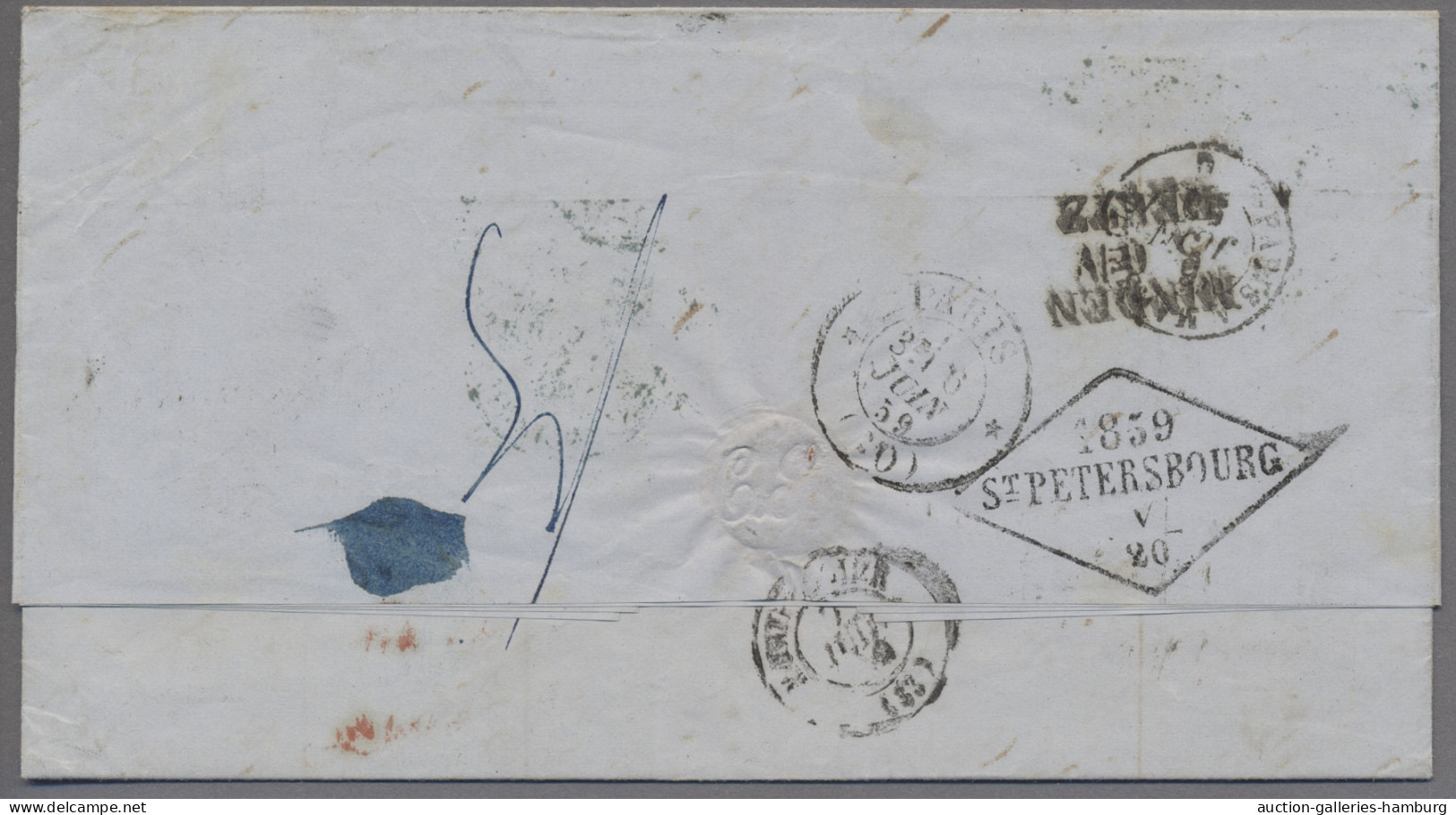 Russia -  Pre Adhesives  / Stampless Covers: 1859, Waagerecht Gefalteter Faltbri - ...-1857 Prefilatelia